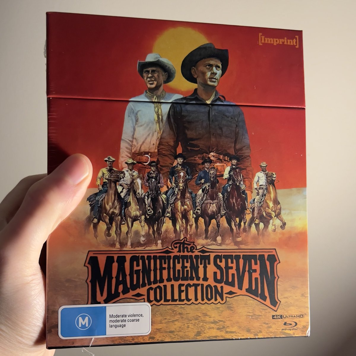 HighDefDiscNews's tweet image. /// #NEWARRIVAL ///

THE MAGNIFICENT SEVEN COLLECTION on 4K UHD Blu-ray and Blu-ray via @imprint_films / @viavisionent. Includes the 1960 film in 4K along with the three sequels on Blu-ray. More pictures and more soon! #4K #Bluray #PhysicalMedia 

Order // viavision.com.au/products/the-m…