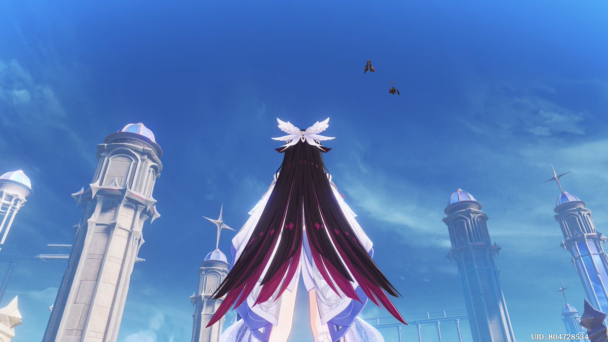 空に張り付く2人の鍾離先生