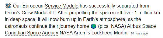 z_007_z's tweet image. What will happen to the #European #module left by the #Artemis crew (on #Orion)? 
#NASA #Artemis2 #ReEntry #ArtemisII #Moon #Lunar #Mars #Space #Humanity #TogetherStronger 
facebook.com/EuropeanSpaceA…