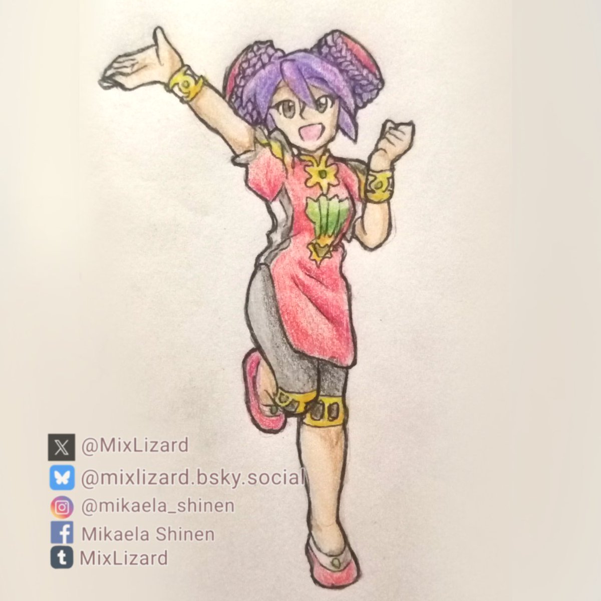 MixLizard's tweet photo. #MeiLian #メイリン #MeiLin #FossilFightersFrontier #FossilFigthers #fanart #art #traditionalart https://t.co/N2M1jblAuE