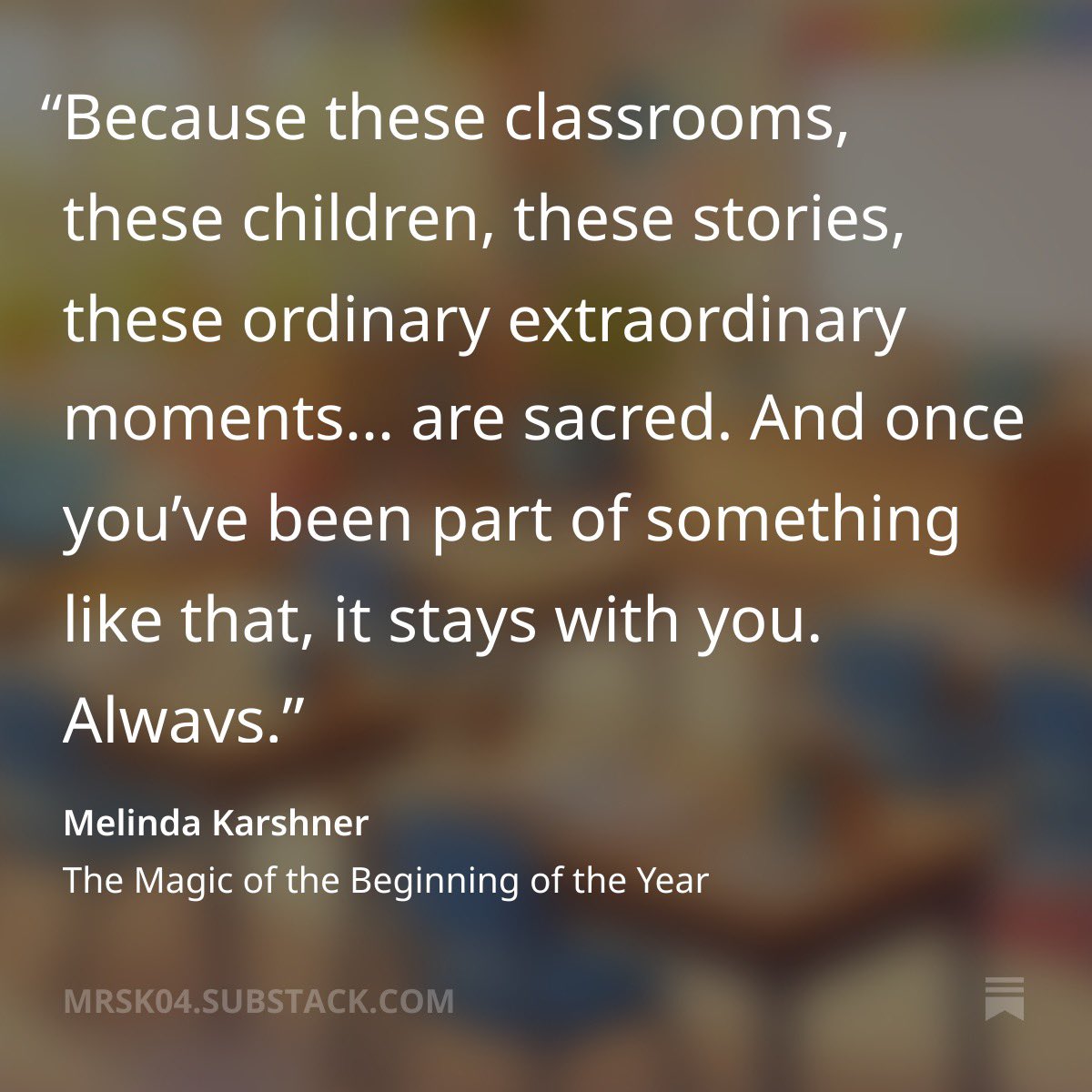 MelK_Ed's tweet image. This year has been heavy, and now in April as we inch towards the end of the year, my mind wanders to the beginning 
Teaching is such an incredible profession - I’m so grateful to have spent the last twenty years doing it. Here’s an ode to my favorite class