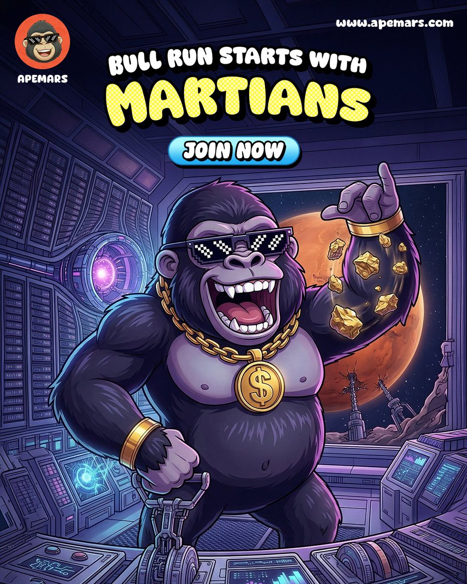 🚀🪐BULL RUNS DON’T START WITH NOISE…
THEY START WITH POSITIONING.

While the world is still watching, Martians are already moving!!

If you still haven’t joined the presale this is your moment!
Buy Here - apemars.com

#APEMARZ #APRZ #memecoin #cryptopresale