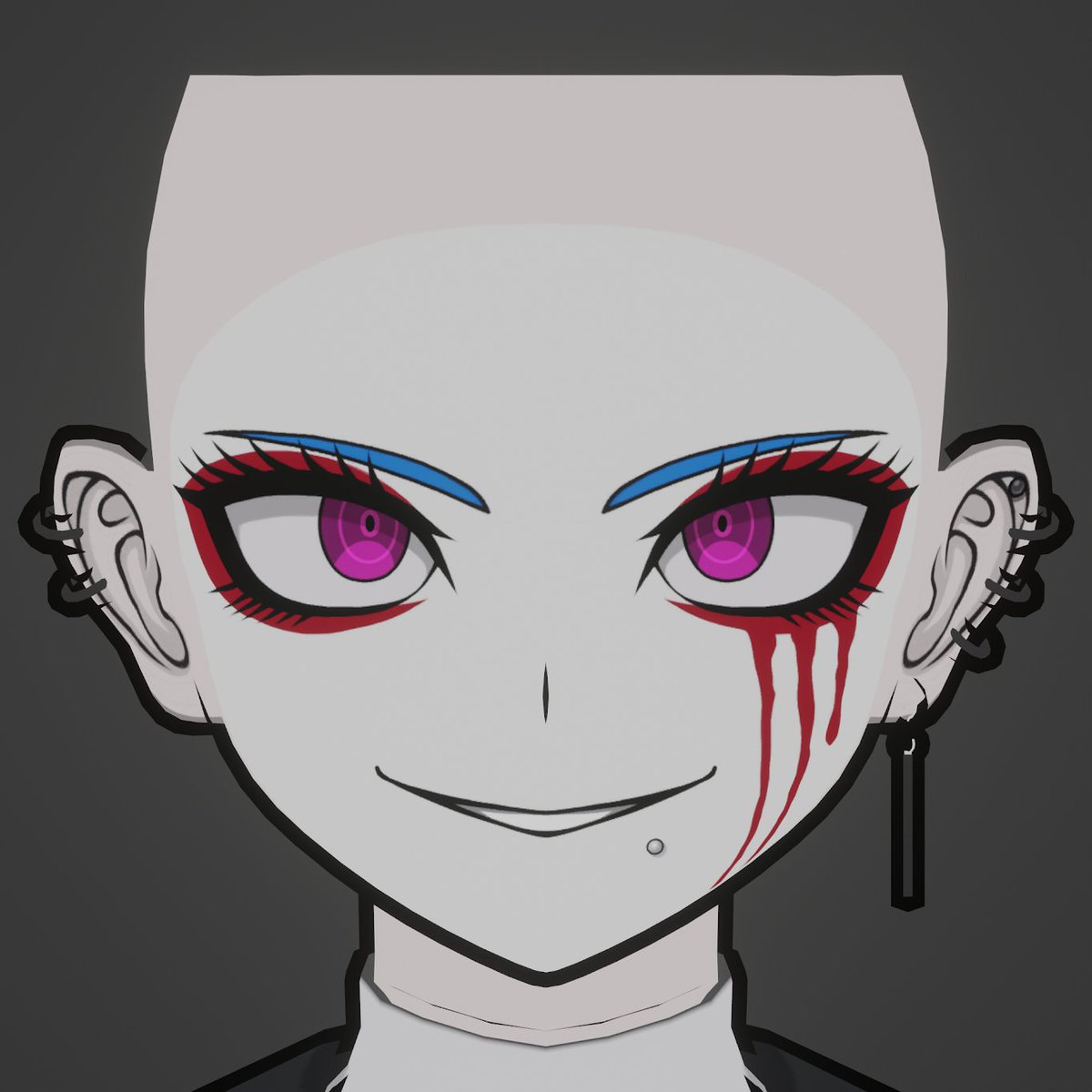i had a list about specific eye headcanons but i am a monolid 🧢🍭 truther which also happens to be backed up by their 3d models, though i don't particularly care about "canon" appearances when it comes to how i depict charas. regardless, monolids
