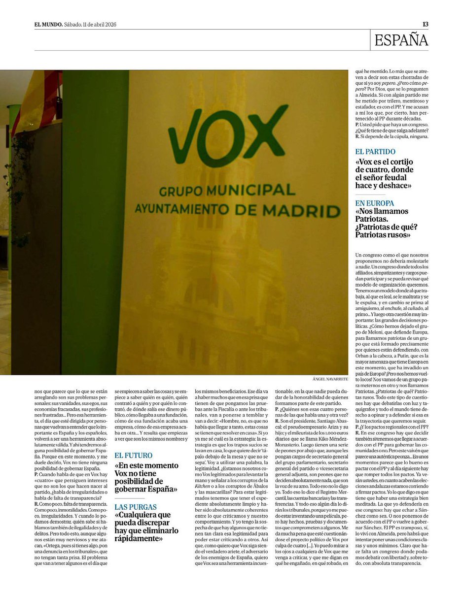 Javier Ortega Smith tweet media
