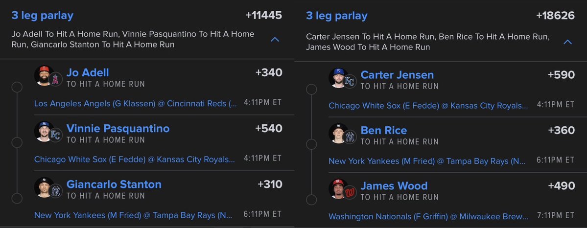BrookieJ07's tweet image. 3 Leg Bombs 💣⚾️💥
Praying my pairing on point 🙏🏽✨

RR by 2s if u wish @Playbook