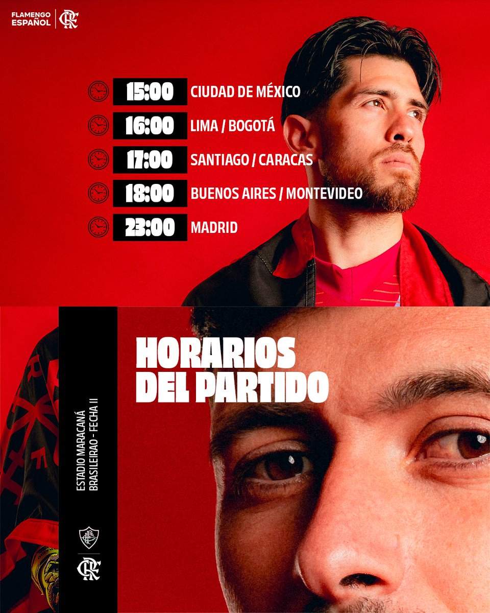 Flamengo_es's tweet photo. Los horarios del FLA-FLU en Hispanoamérica 🕒 https://t.co/G0PPM7tMis