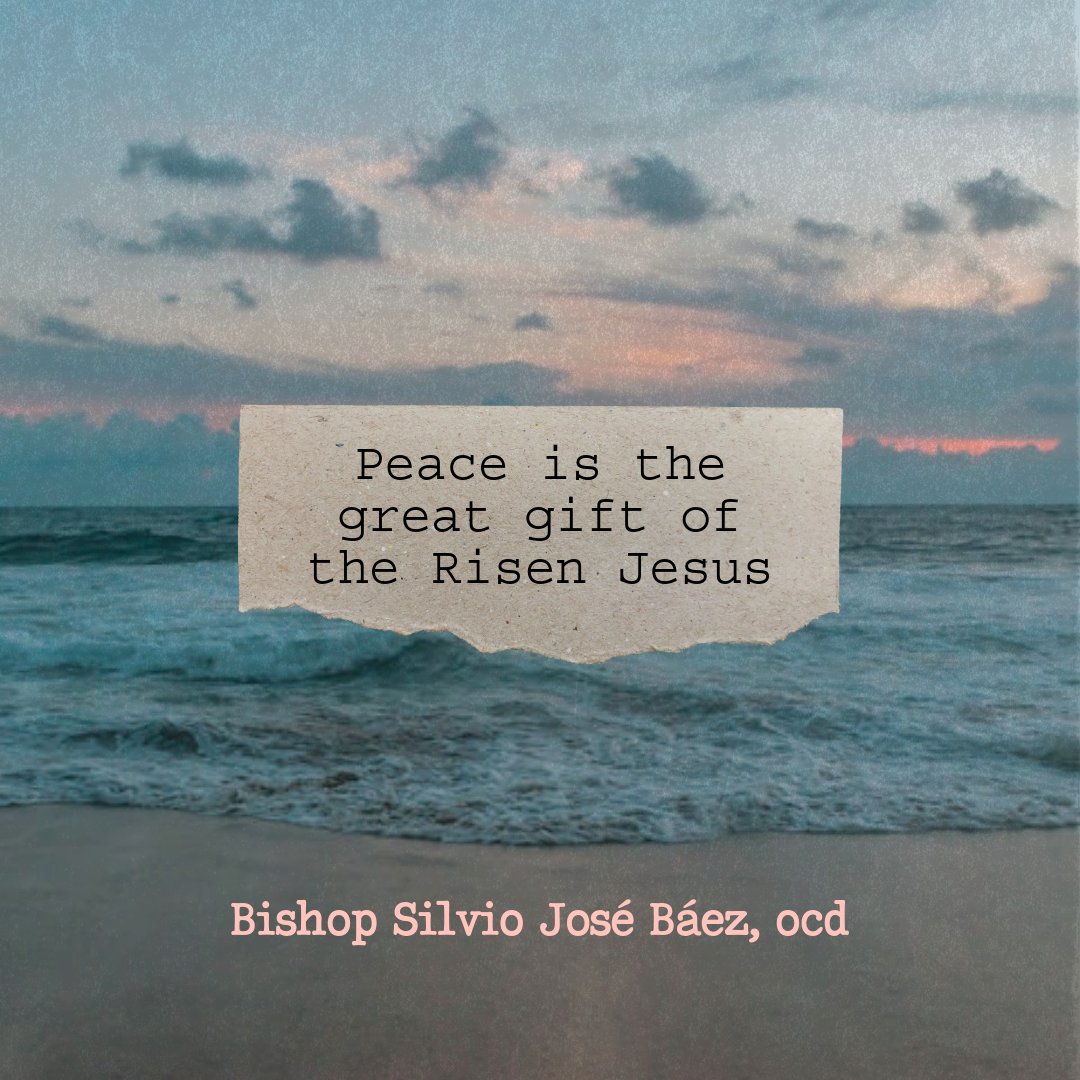 carmelitequotes's tweet image. 🌊 “Peace be with you,” says the Risen Christ. Bishop Silvio José Báez, OCD, teaches that this peace is not a mere greeting, but a gift—a reality that heals fear, restores hope, and fills the empty heart.

🔗 twp.ai/4hpzXj

#Easter #Catholic #Peace