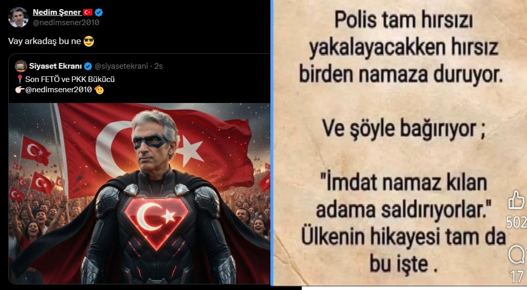 Kim hırsızlıktan, rüşvetten yakalansa
hemen FETO 

Ülkenin hikayesi tam da bu işte !