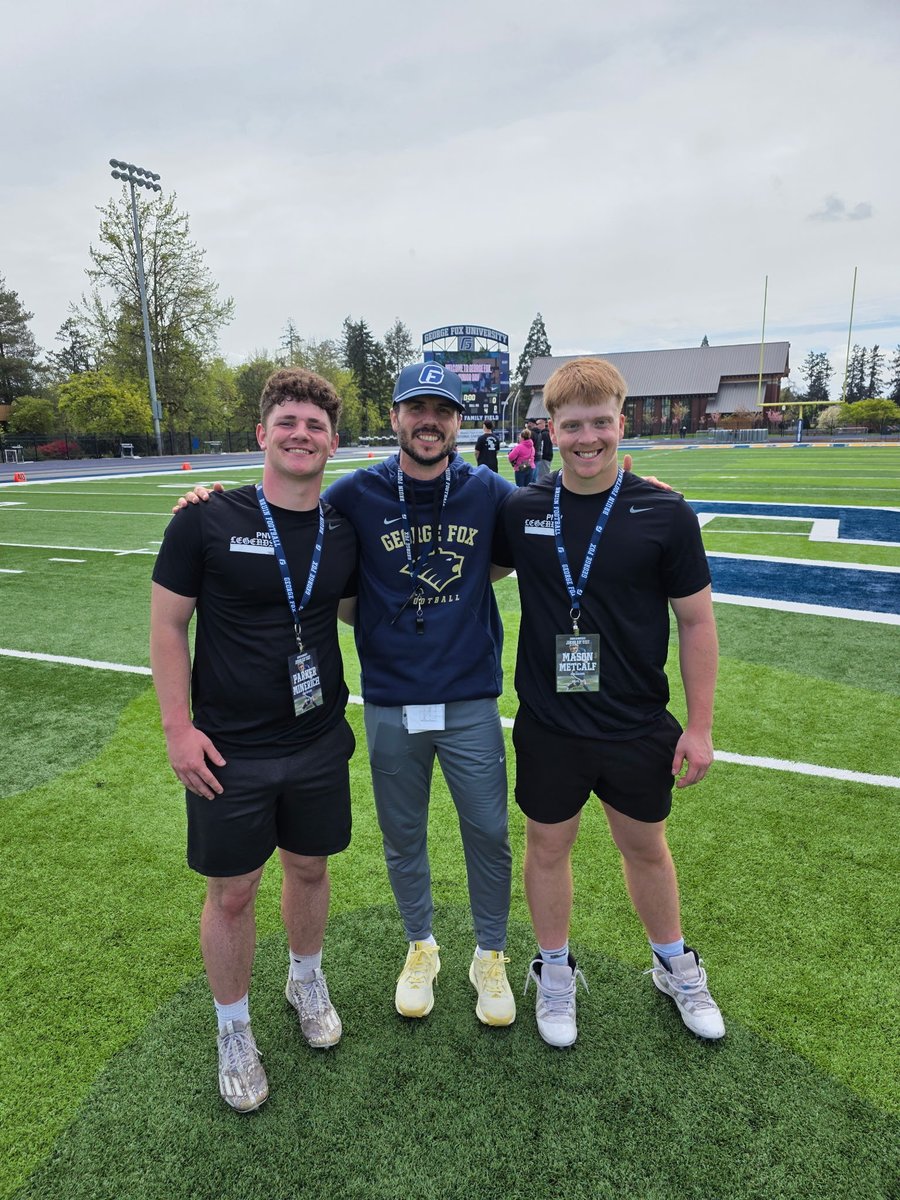 Great day for c/o 2027 Beaver’s Parker Minerich and Mason Metcalf at George Fox Football Junior day. Big things on the horizon for these young men. 

<a href="/minerich_parker/">Parker Minerich</a> 
<a href="/Metcalf242/">Mason Metcalf</a> 
<a href="/GFU_Football/">George Fox Football</a> 
<a href="/Coach_Gilgan/">Lukkes Gilgan</a>