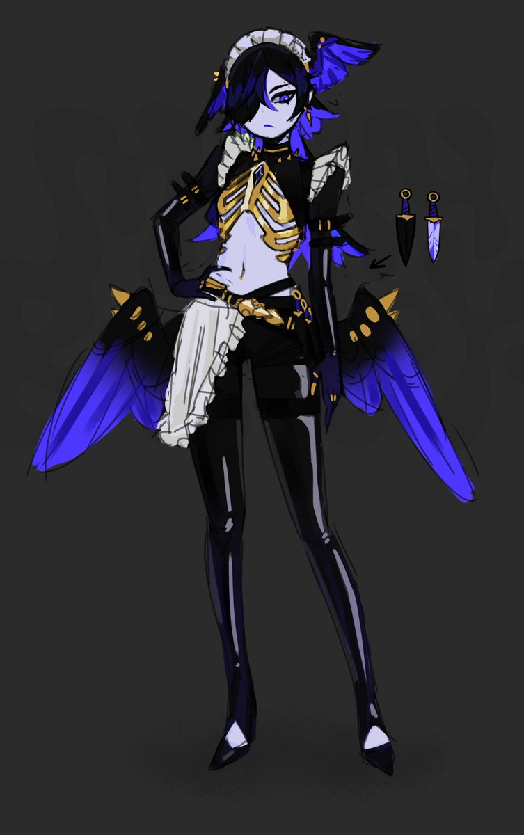 Raven combat maid 🐦‍⬛