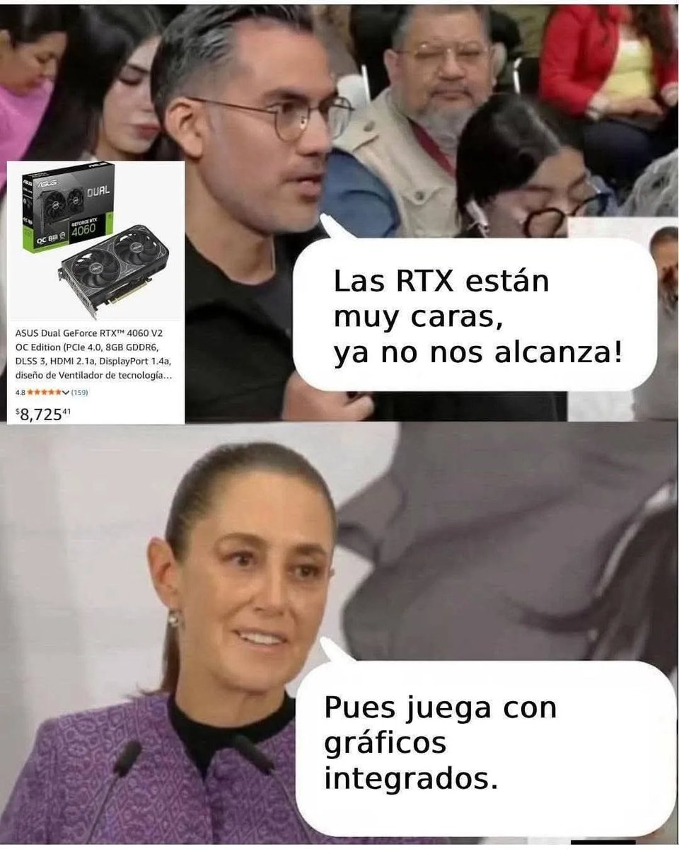 voysegus's tweet image. Se paso de lanza mi Presi 🥹. Pero siendo honestos un ryzen 5 si jala para la mayoria de juegos casuales y famosos 

#claudiasícumplió #pcgamer #pcbuild