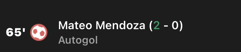 Primer gol de Mendoza!!!