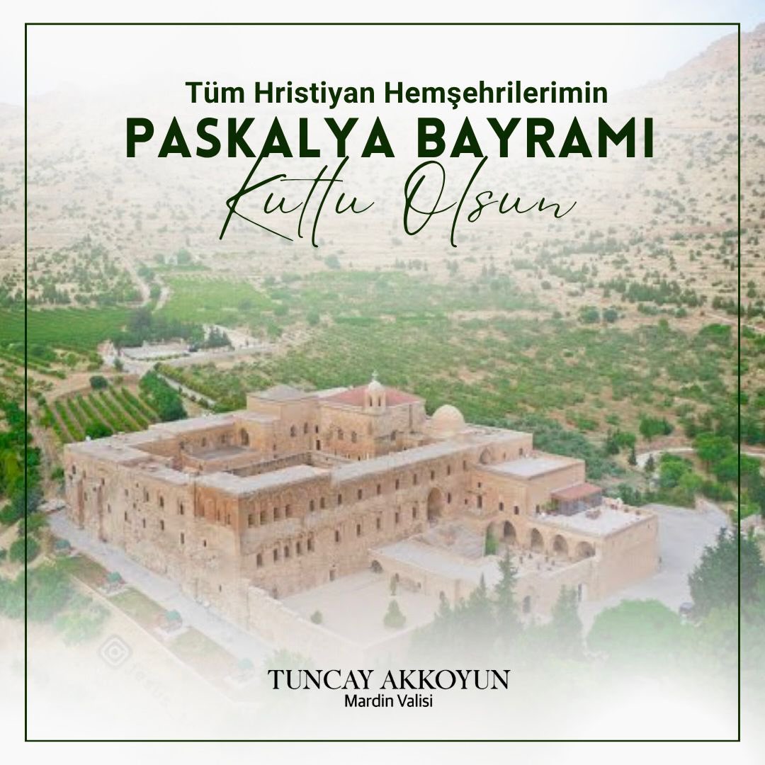 tuncay_akkoyun's tweet photo. Hoşgörü, birlik, beraberlik ve kardeşlik içerisinde yaşamanın en güzel örneklerinden biri olan Mardin’imizde ve Ülkemizde yaşayan tüm Hristiyan vatandaşlarımızın “Paskalya Bayramı”nı tebrik ediyorum. https://t.co/DKMBzLadwa
