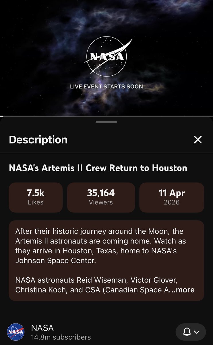wasabibestie's tweet image. I’m sat 😇 

#ArtemisII #Artemis2 #Orion #Integrity #NASA #Moon