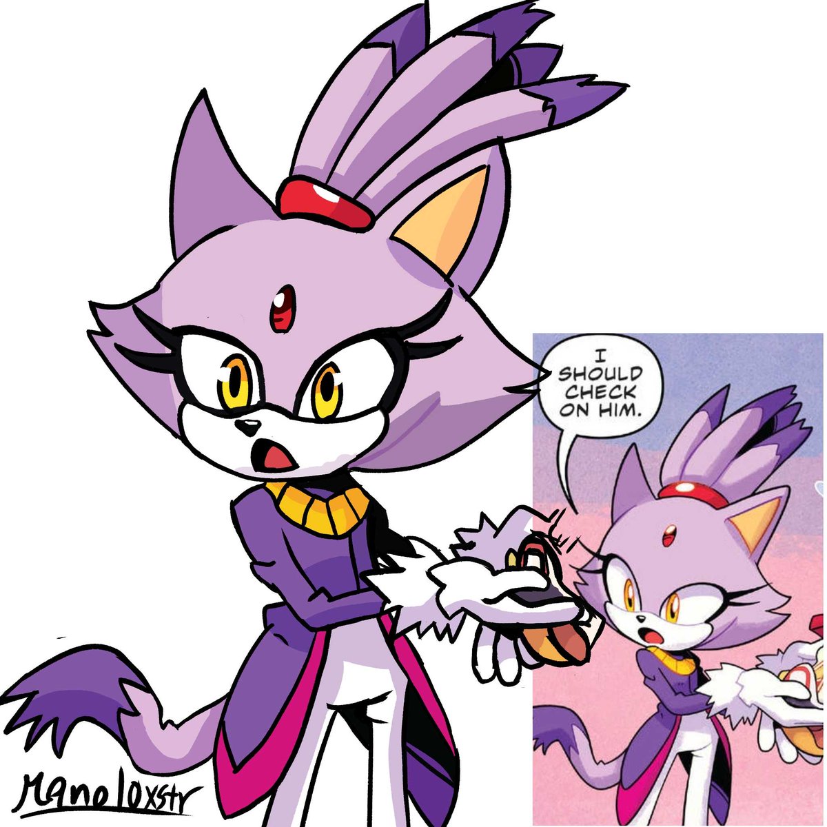ManoloxSTR's tweet photo. Me levanté con ganas de dibujar de nuevo a blaze y a decir verdad me gusta mucho dibujarla, Pero siento que puedo mejorar más #BlazeTheCat #silly #DrawingPractice #digitalArt #IbisPaint #sonicthehegdehog https://t.co/3Wm3j4WJM1