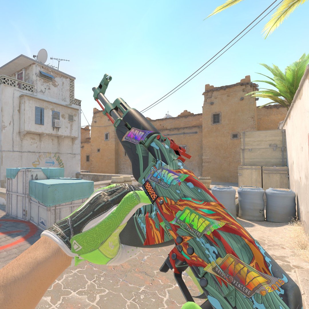 CS2Locker's tweet image. This ST FN AK-47 | Aquamarine Revenge just sold for $1,549.90 🔥

4x Natus Vincere (Holo) | Katowice 2015 stickers on a 0.007 float. 

Base skin is $370, meaning the buyer paid over $1,100 in sticker overpay (50.5% SP).
 
One of the best Kato 15 crafts out there. 😎