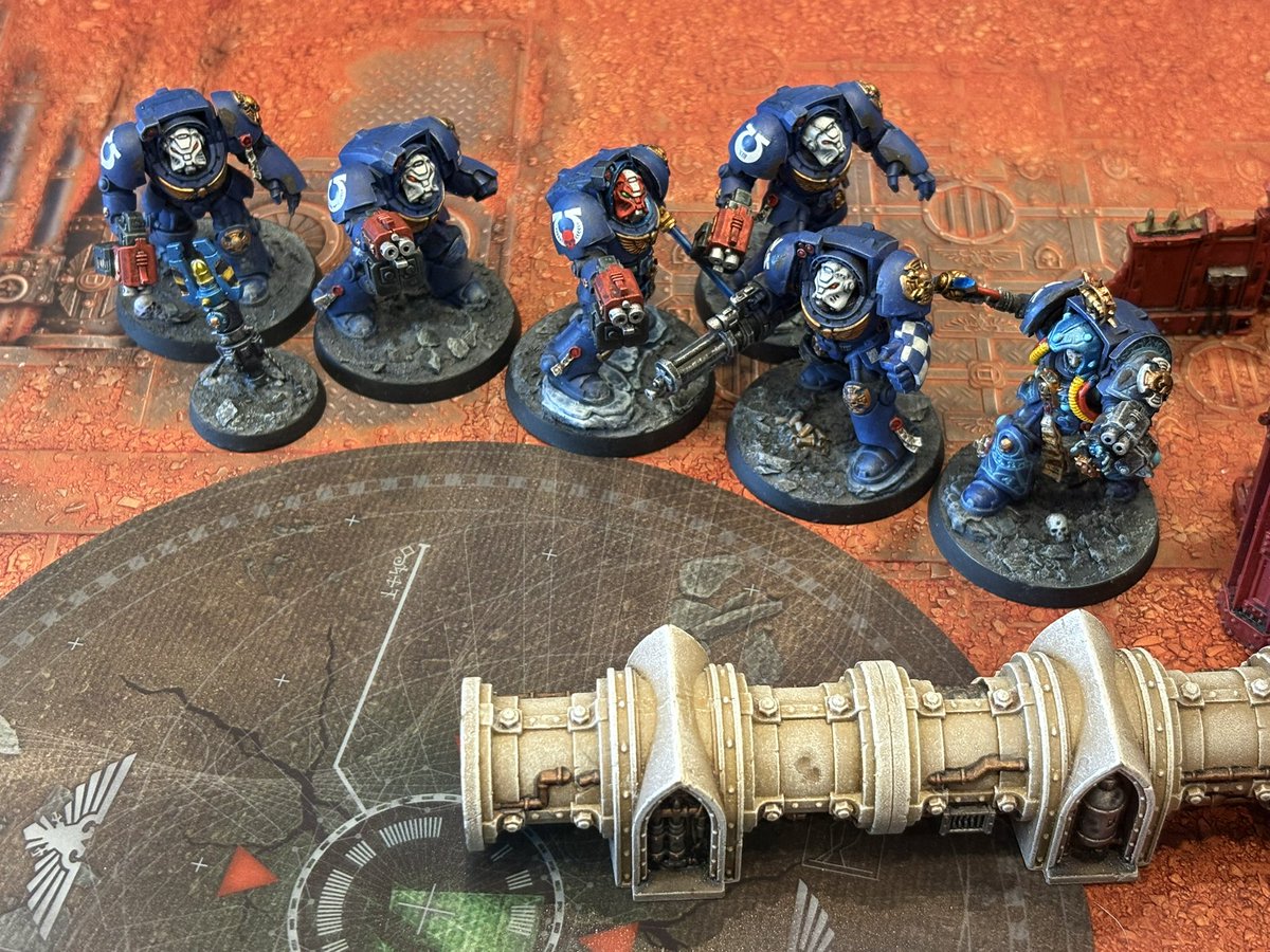 AxelFpost's tweet photo. It was great to finally play Combat Patrol: Strike Force Octavius at my local Warhammer store event today. Courage and Honour!

#warhammercommunity #warhammer40000
#paintingwarhammer https://t.co/C5wjE5jrWI