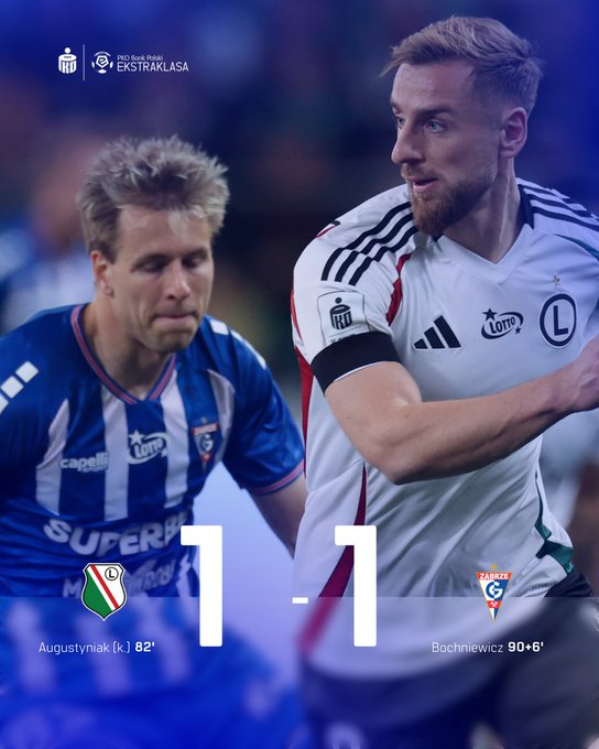 football_inf0's tweet photo. LEGIA WARSZAWA 1:1 GÓRNIK ZABRZE - MOJE WNIOSKI #LEGGOR

▪️Wiedząc jak gra Legia Marka Papszuna i znając podejście Michala Gasparika do najbardziej prestiżowych meczów to trudno było oczekiwać innego przebiegu spotkania. Taktyczne szachy, w których nikt nie chciał zaryzykować, nikt nie chciał się odsłonić, oba zespoły były skupione na kontrolowaniu meczu (czy to w fazie atakowania czy bronienia) i zminimalizowaniu szans dla rywali na kontrataki. Dwa gole po stałych fragmentach (rzut karny dla Legii, rzut rożny dla Górnika) dobrze oddaje przebieg meczu.

▪️Jeśli ktoś w tym taktycznym klinczu czuł się lepiej, była to Legia. Górnik przy piłce prezentował wyższą kulturę gry, natomiast Legia była bardziej efektywna w swoich atakach. Częściej dochodzili do sytuacji strzeleckich, częściej wchodzili w pole karne, częściej zagrywali w szesnastkę (także po dalekich wrzutach z autu) i takie małe rzeczy w całości złożyły się na rzut karny, który dał im bramkę na wagę prowadzenia, które jednak stracili w ostatniej akcji meczu.

▪️W Legii dobrze funkcjonowały dzisiaj wahadła i to nie jest pierwszy mecz, gdy zespół korzysta na ustawieniu z trójką obrońców. Marek Papszun ma zawodników, którzy bardzo dobrze wpisują się w jego wymagania na tej pozycji, czyli dają solidność w defensywie, są bardzo wybiegani, czują moment na włączenie się do akcji i potrafią dośrodkować. Patryk Kun stał się piłkarzem odrestaurowanym po przyjściu Papszuna, a powrót po kontuzji Wszołka daje Legii więcej jakości na prawej stronie.

▪️Górnik przez cały mecz nie mógł znaleźć pomysłu jak można byłoby dobrać się do skóry bardzo dobrze zorganizowanej w defensywie Legii. Środek pola spisywał się nieźle, jeśli chodzi o utrzymanie piłki, ale w ofensywie nie mieli zawodnika, na którym mogliby oprzeć grę. Ani Maksymk Khyan, ani Ondrej Zmrzly, ani  wprowadzony z ławki Yvan Ikia Dimi nie dali się zapamiętać obrońcom Legii, natomiast ostrożna gra Górnika sprawiła, że nie mieli też odpowiedniego wsparcia.

▪️Przełamanie przyszło dopiero w ostatniej akcji meczu po golu Pawła Bochniewicza z rzutu rożnego. Dzięki temu 30-latek został bohaterem Górnika tego wieczoru, natomiast mogło się również podobać jak rozgrywał piłkę. Dużo odważnej gry i spokoju w operowaniu futbolówką. Na razie wielu meczów po powrocie do Ekstraklasy nie zagrał, ale starcie na Łazienkowskiej to może być dla niego przełomowy moment.

***

Będę wdzięczny za zostawienie ❤️ pod postem dla zwiększenia zasięgu ;)

📸 @_Ekstraklasa_