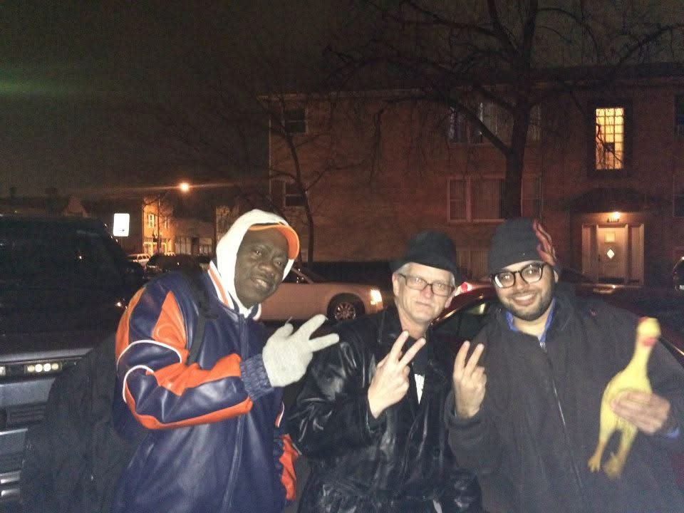 The_JimmyD's tweet photo. #BerwynMemories Me, Mike and the late, great Wilbur Bowman outside of the Eagle Club after @AAWPro “One Twisted Christmas” in 2014 #RestInPowerWilbur #SoMuchLove https://t.co/h1HyNTHNQX