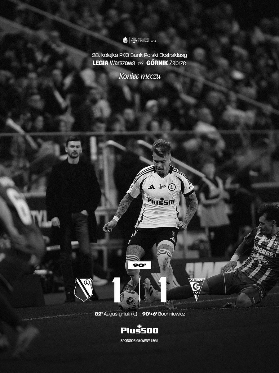 legiavarsoviefr's tweet photo. [⏸️ MATCH NUL] C’est pas possible 😭, le Legia encaisse un but à la dernière minute et concède le nul 🤯. 

#LEGGOR #Legia #legiavarsovie https://t.co/z4tXHqHDsj