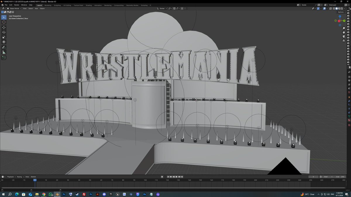 ssss_wrestling's tweet image. #Wrestlemania  Vegas Concept Stage Design …..let’s hope the real stage looks better 🔥🔥

#wwe #cmpunk #romanreigns #wwe2k26