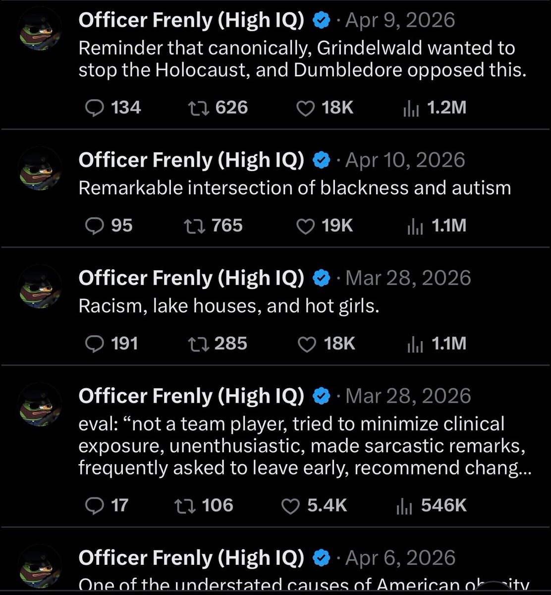 Officer Frenly (High IQ) tweet media