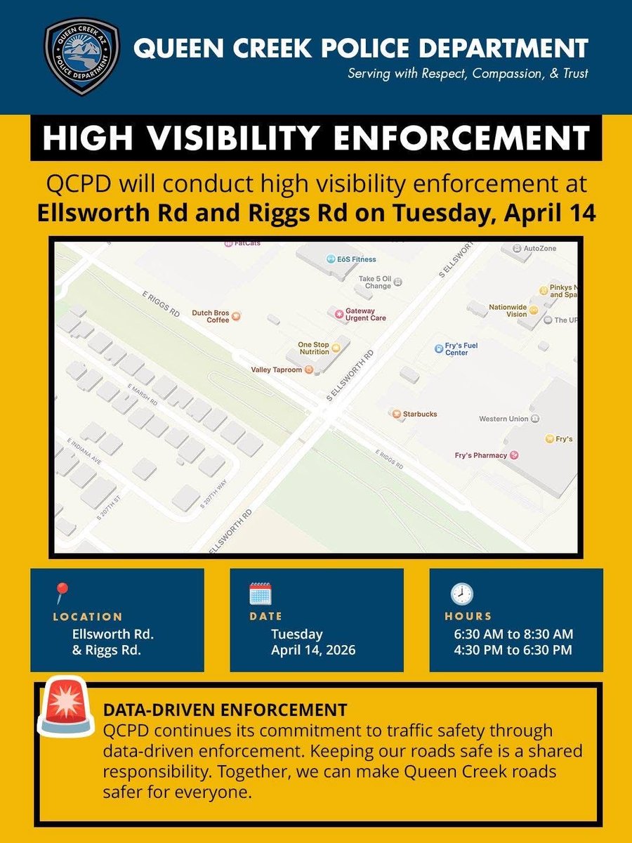 Queen Creek Police Department tweet media