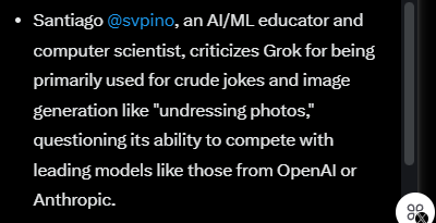 moghitcopy's tweet photo. @svpino Grok admits it https://t.co/VjQXUApKuj