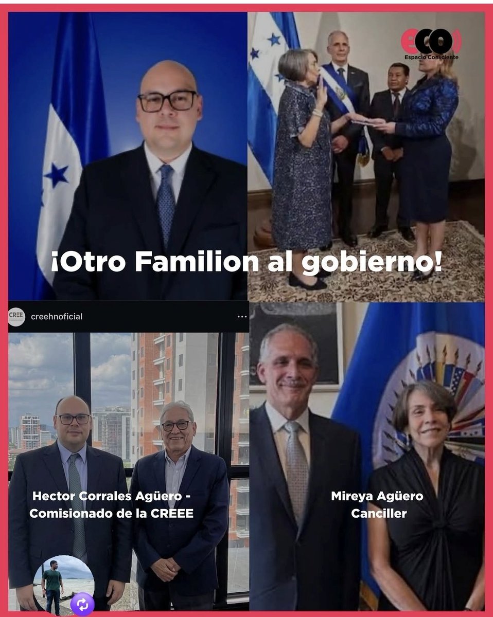 WashoHonduras's tweet image. NOMBRAN A OTRO FAMILIÓN 
ESTA VEZ  EN LA #CREE