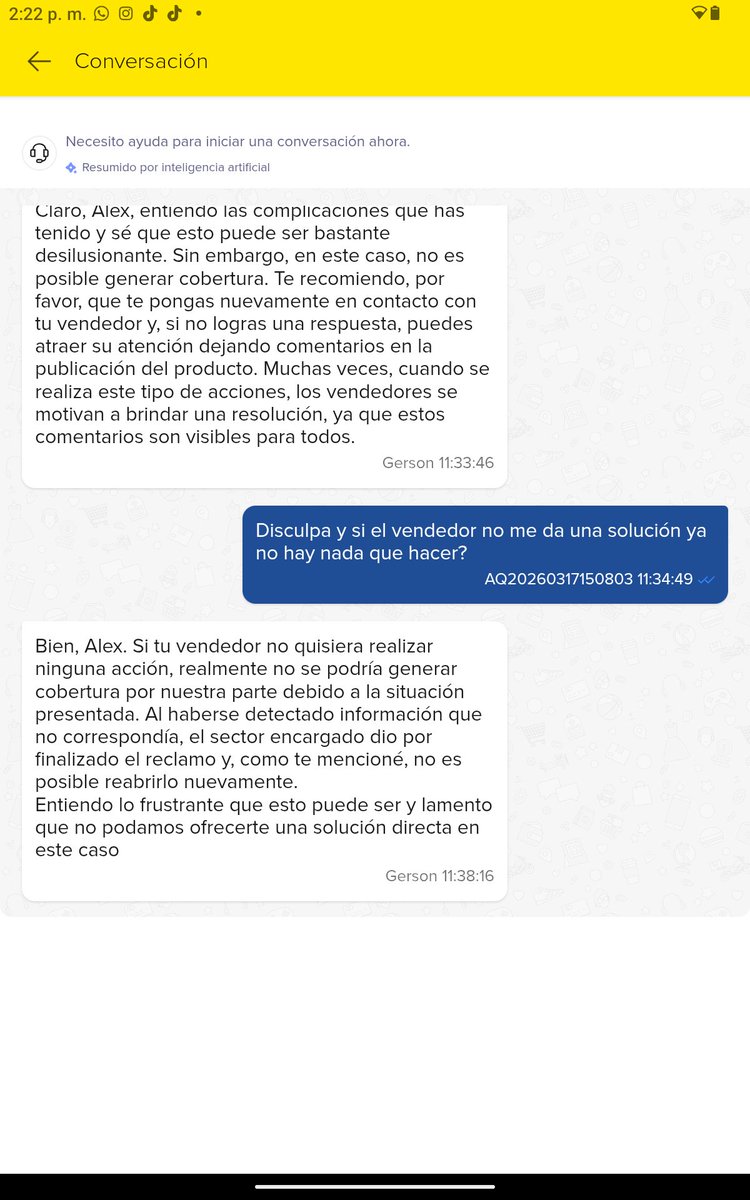 alexz697's tweet photo. @Profeco @Mercadolibre @Profeco @AtencionProfeco 
@Mercadolibre Me piden que me comunique con el vendedor, pero seamos honestos: el vendedor no me va a resolver nada, y menos si está vendiendo productos falsos o alterados. No es justo que toda la responsabilidad recaiga en el comprador en estos casos. https://t.co/qv5e1xGi4U