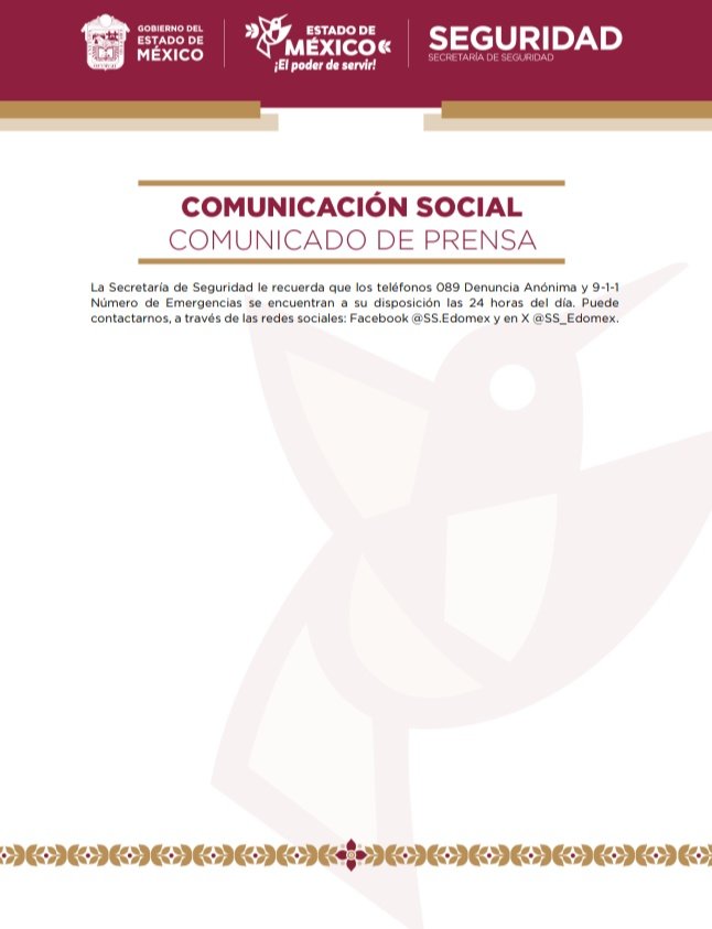 Secretaría de Seguridad del Estado de México tweet media