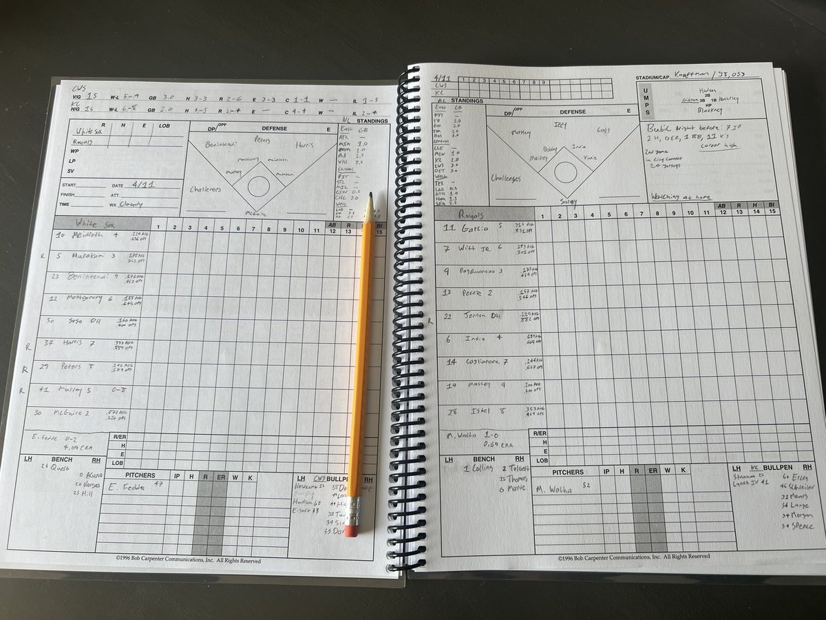 Home Scorebook Looks great, Zach! Special shout out to @scorebook_bob—he sets the ...