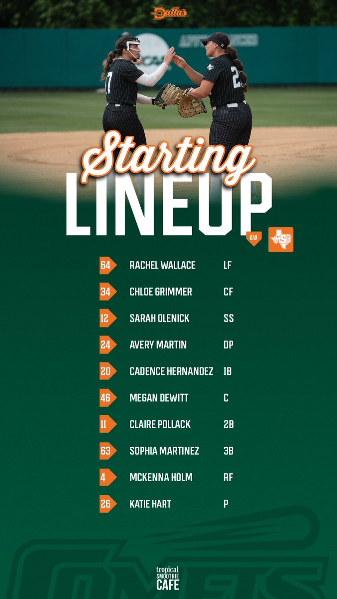 UTDCometSB's tweet photo. Game 2 lineup ☄️ https://t.co/s3u1oFcTkf