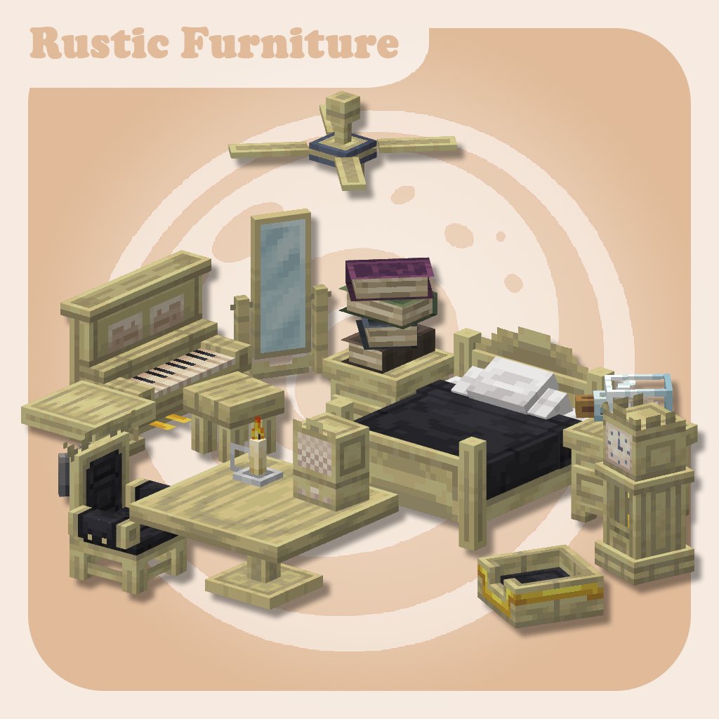 CerealDrop54's tweet photo. Rustic Furniture 🛒

🍄Now available at @MCModelsNet

🍄50% discount for the first people to use the code
💸Discount code: 45045

https://t.co/z0kzE3c1TI

#blockbench #minecraft #mcmodels https://t.co/JKPF9WcqGd