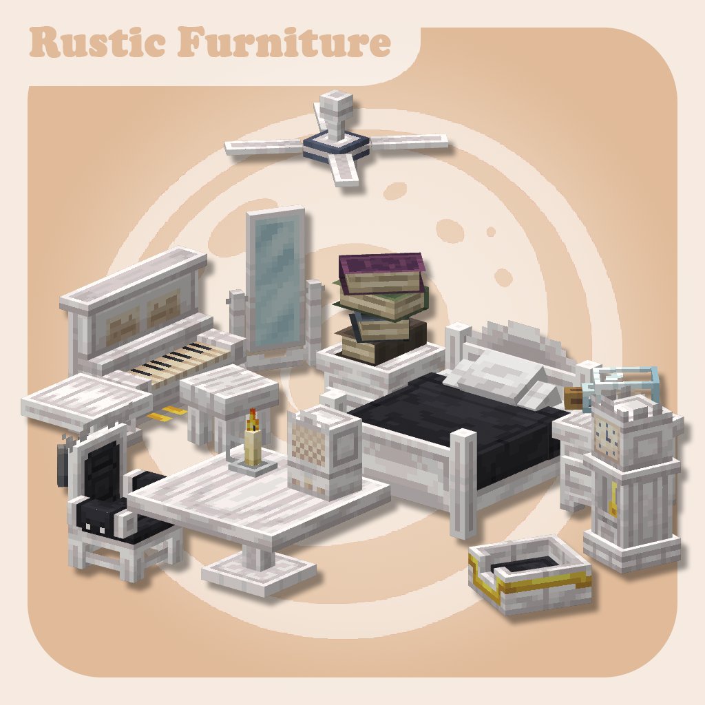 CerealDrop54's tweet photo. Rustic Furniture 🛒

🍄Now available at @MCModelsNet

🍄50% discount for the first people to use the code
💸Discount code: 45045

https://t.co/z0kzE3c1TI

#blockbench #minecraft #mcmodels https://t.co/JKPF9WcqGd