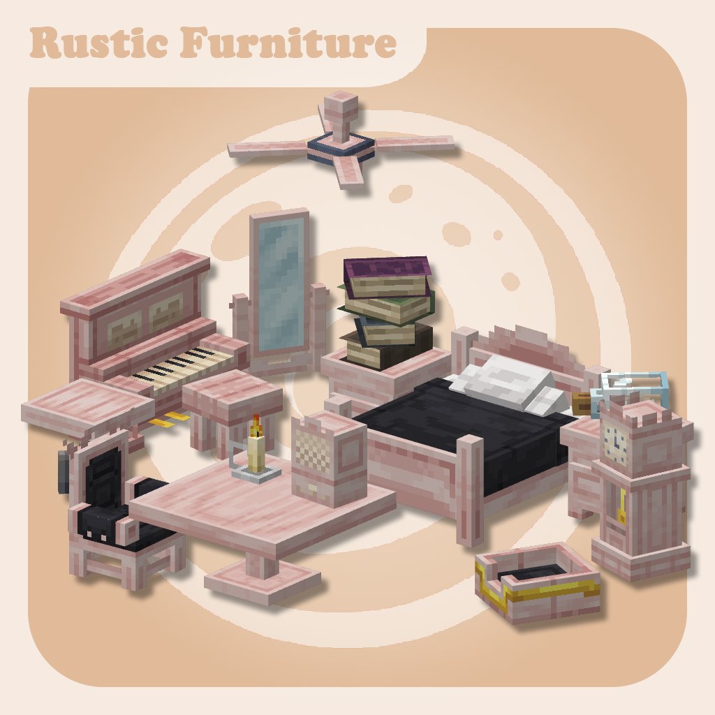 CerealDrop54's tweet photo. Rustic Furniture 🛒

🍄Now available at @MCModelsNet

🍄50% discount for the first people to use the code
💸Discount code: 45045

https://t.co/z0kzE3c1TI

#blockbench #minecraft #mcmodels https://t.co/JKPF9WcqGd
