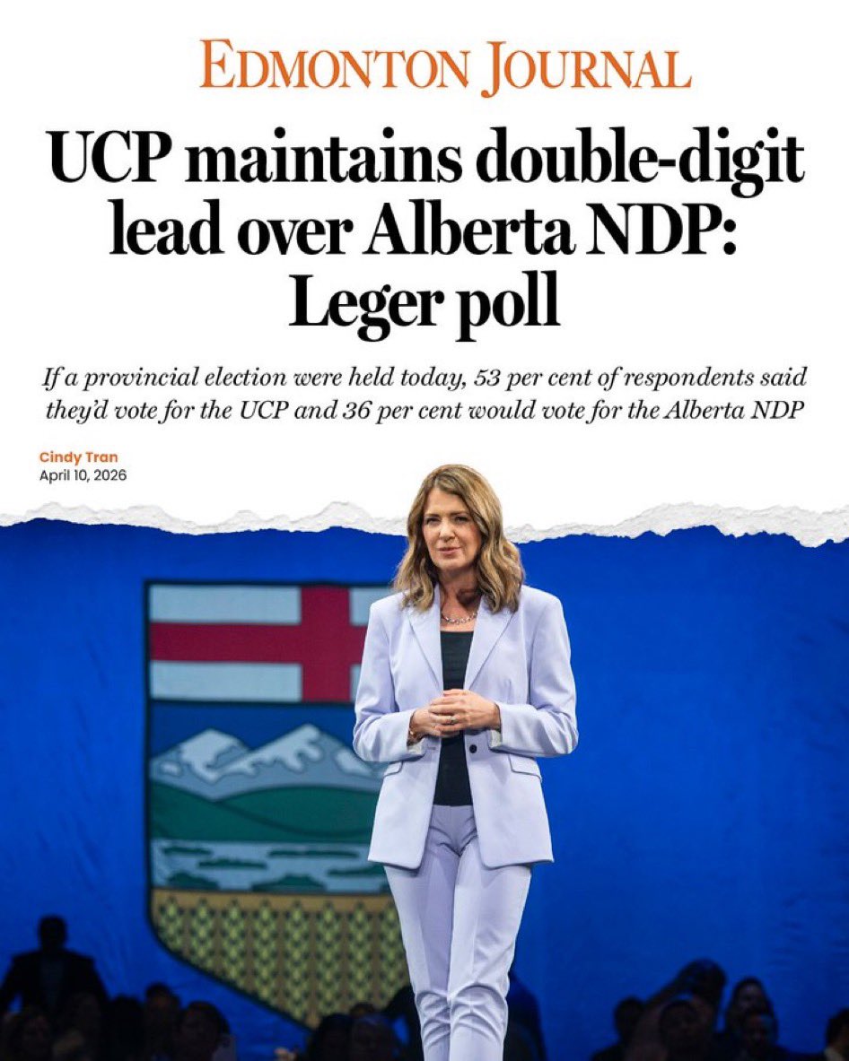 wealthmoose's tweet image. Latest Leger #Alberta poll modelled out

🔵UCP: 70 seats (+21)
🟠NDP: 17 seats (-21)

🔵UCP Majority Government

(+/- change from 2023 Alberta General Election)

Feel free to ask for any ridings