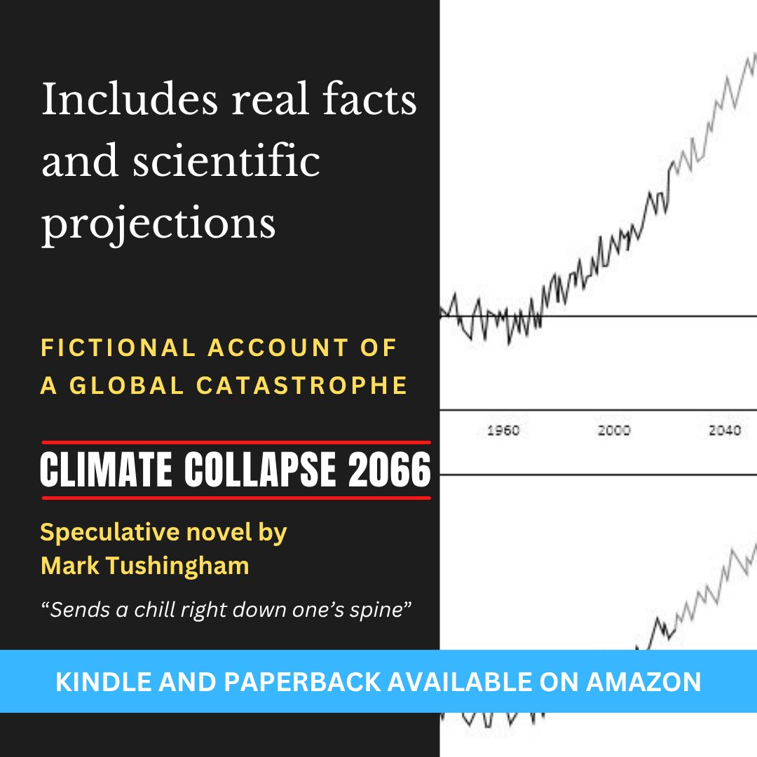 Mark_Tushingham's tweet image. Climate Collapse 2066. Speculative fiction. Chronicle of people struggling to survive runaway climate change. 4.7/5!
#ClimateCrisis #ClimateAction #climatepolitics #ClimateScience #globalwarming #GlobalWeather #Hawaii #methane #Parisagreement #clifi #kindle #ClimateRisk #scifi