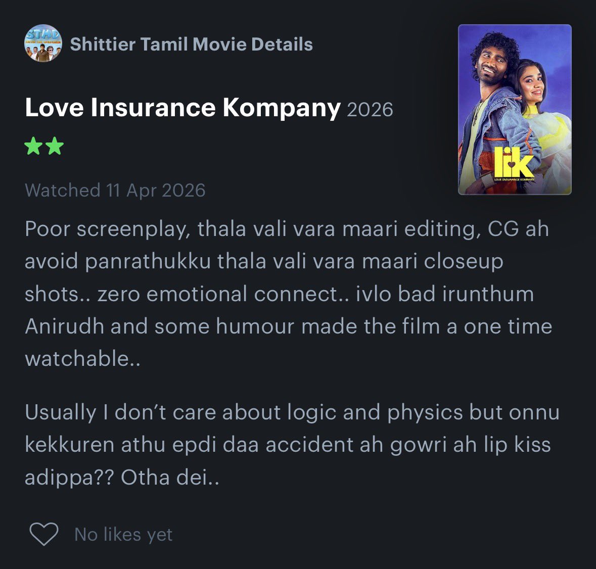 Shittier Tamil Movie Details tweet media
