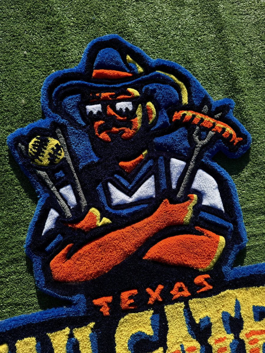 acartnz7's tweet photo. Texas Tailgaters Rug @BananaBall_ @TXTailgaters 
#baseball #savannahbananas #rugtufting #texastailgaters https://t.co/P39VkZ9RwV