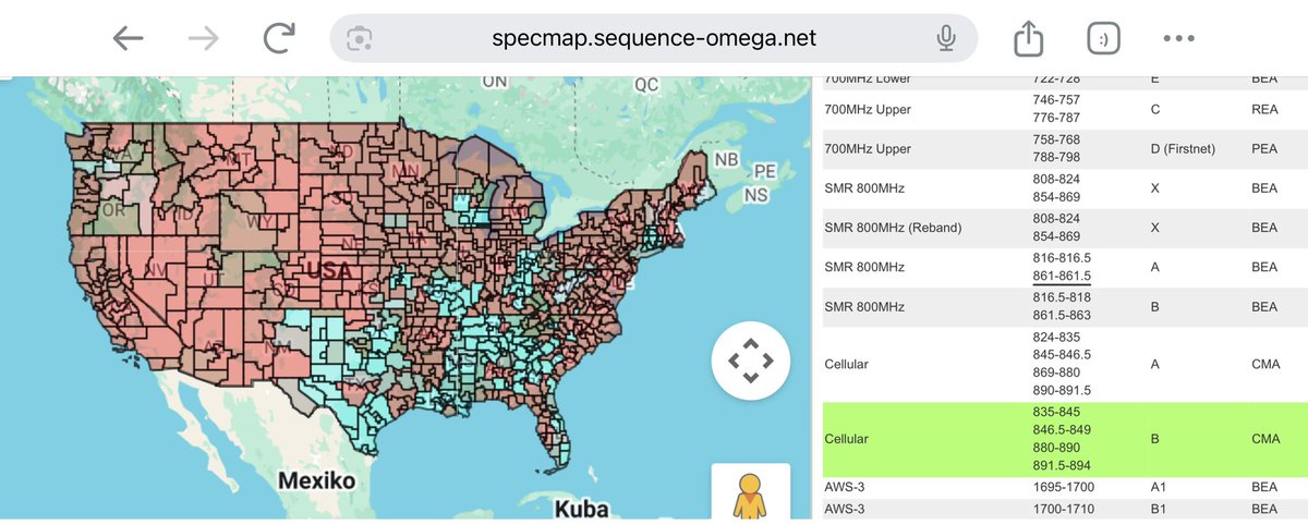 CatSE___ApeX___'s tweet image. 💯 the 800 MHz spectrum of Grain (pink maps 3&amp;amp;4) is coming to 
$ASTS with or without T-Mobile.

Like the Vzn+AT&amp;amp;T spectrum in map 1&amp;amp;2 did.

My guess is together with T-Mobile.