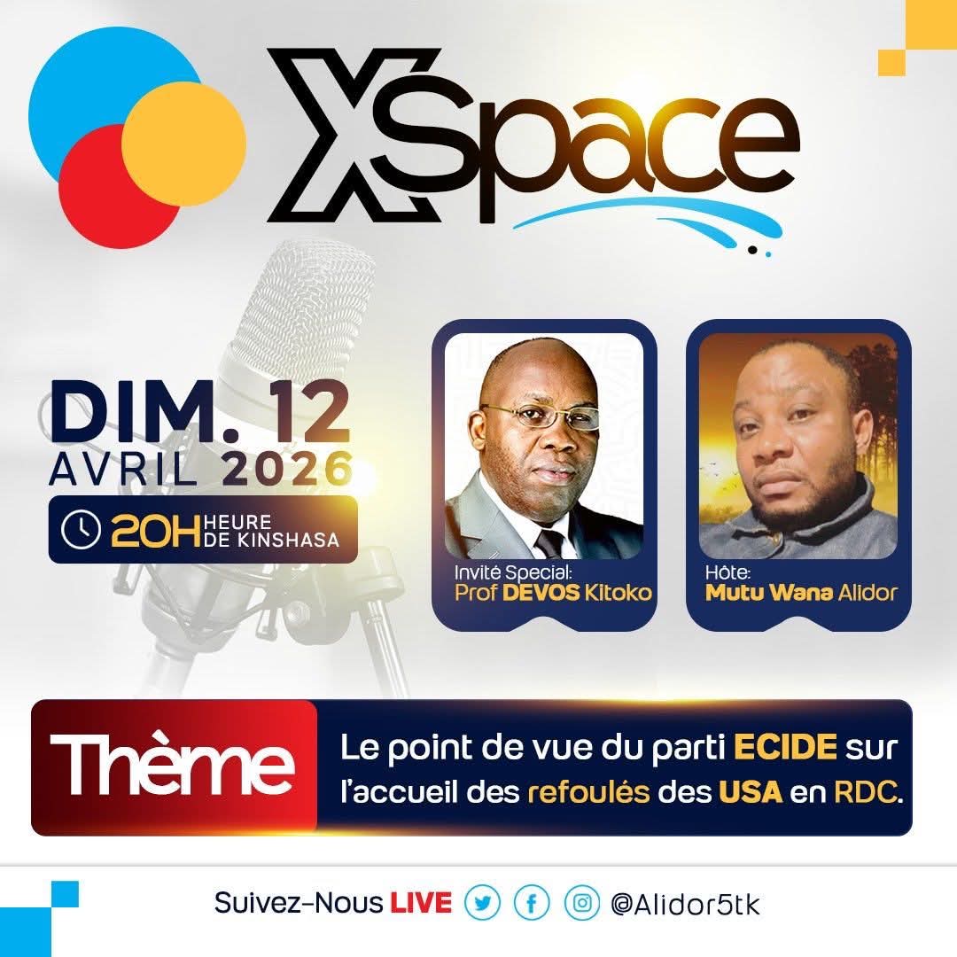 🔴 XSpace – Une question qui dérange

L’accueil des refoulés des USA en RDC soulève de graves interrogations…
LAMUKA a travers la voix du professeur  Devos Kitoko Mulenda  prend position.