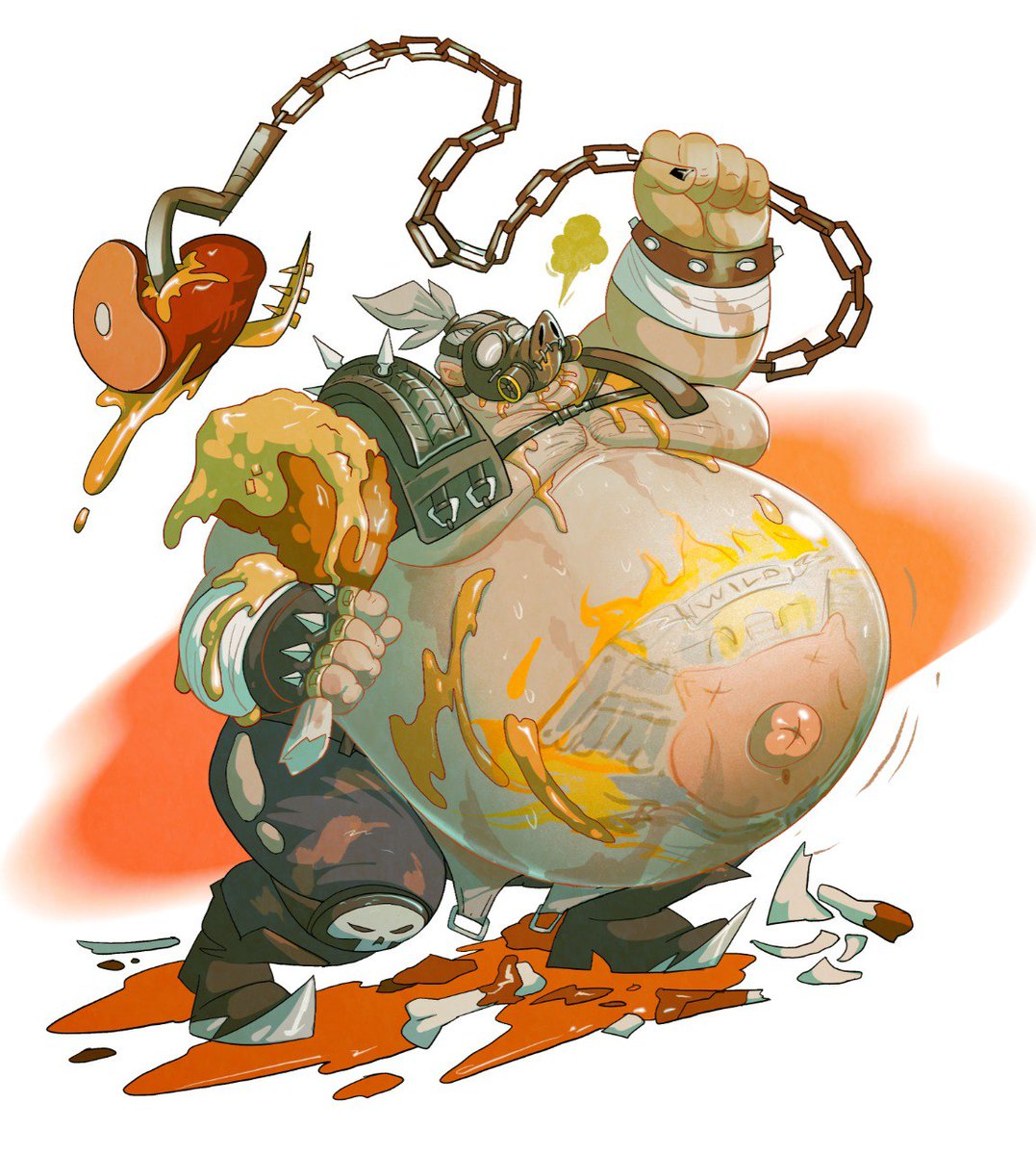 DaddyZagur's tweet image. The best Overwatch hero, snacking in the midst of a fight!

Thinking about making a sequence with him feeding Junkrat - are you guys interested?

This was voted by my supporters here - patreon.com/daddyzagur/

#fat #BHM #SSBHM #wg_art #fatfanart #Overwatch #Roadhog #obese