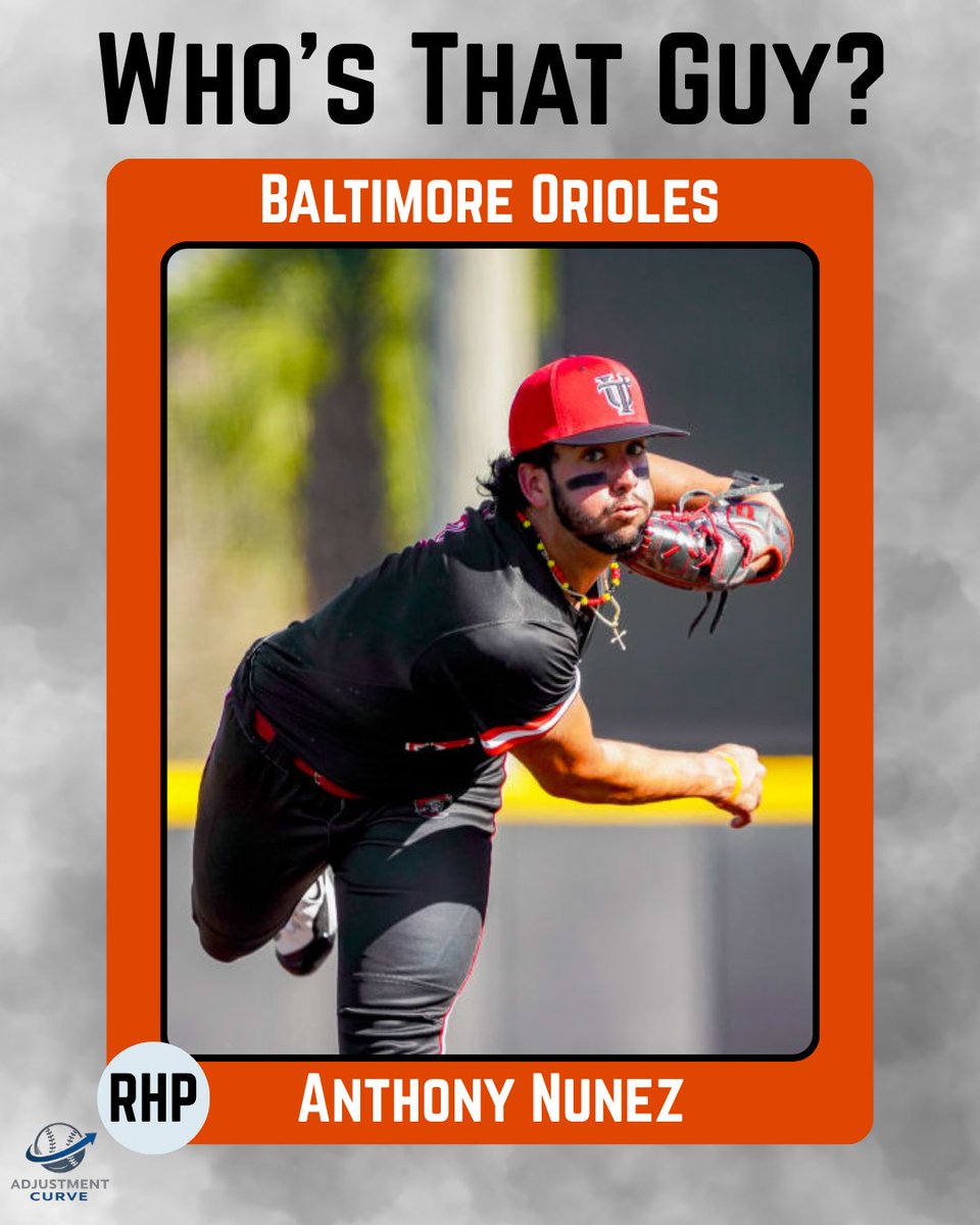 TheADJCurve's tweet photo. Anthony Nunez has had a wild ride in his career thus far. He was drafted in 2019 as an infielder, and spent two years in the Padres system. Then, after getting released, he went back to college at Division II Tampa. https://t.co/Q1FR7aaZ2r