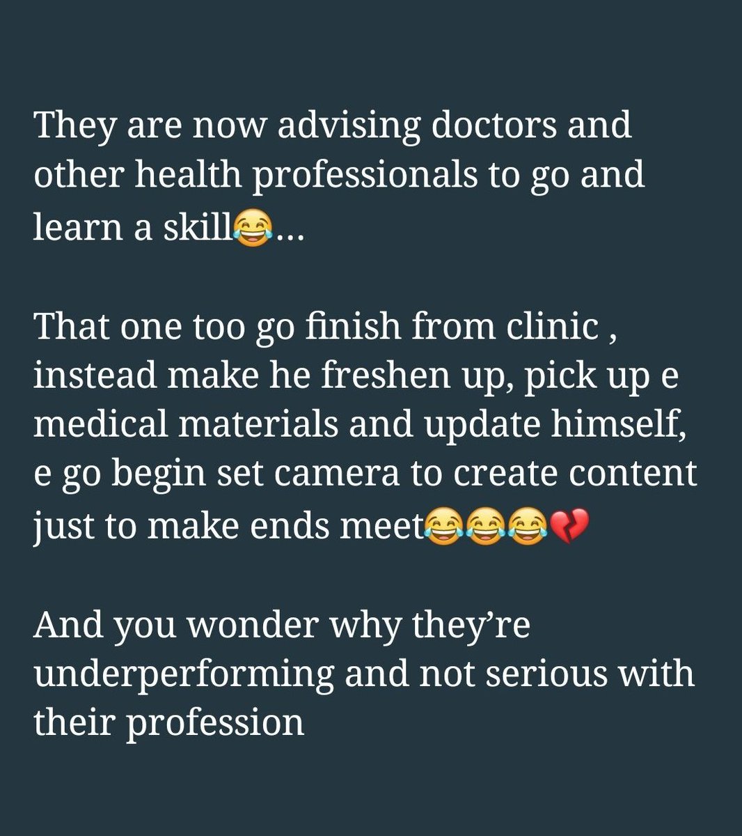 Everyday, someone makes it a point to berate medical doctors. 
It's slowly becoming tiring.
Just because some of us create content doesn't make us bad at our jobs. 
It's not easy becoming a medical doctor.
The training is brutal and it sticks.
Even while at work, you have to