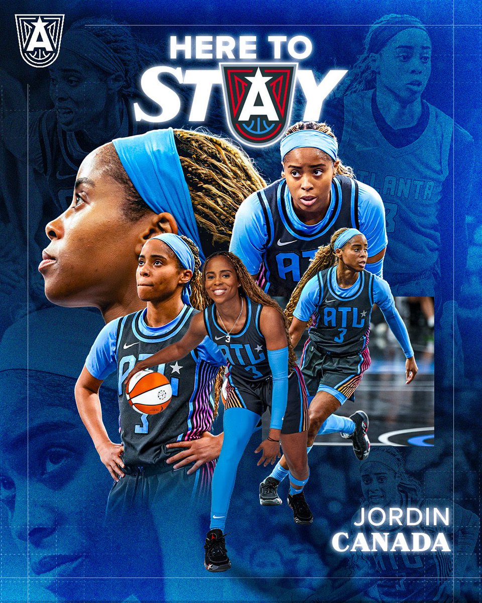 AtlantaDream's tweet image. 2x WNBA Champion. 2x 1st Team All-Defense. Music to our ears. 
 
@jordin_canada  is Here to Stay.