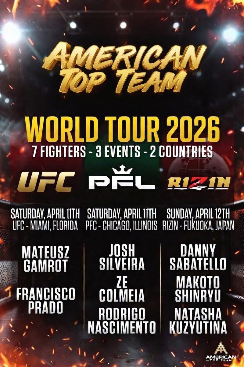 AmericanTopTeam's tweet image. The invasion continues…

#AmericanTopTeam #ATTInvasion