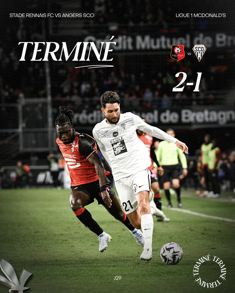 AngersSCO's tweet photo. ⏱ 90’

⏹️ Terminé.

Malgré une belle réaction lors du second acte, nos Angevins s'inclinent en Bretagne 😕

Rendez-vous samedi prochain à la maison pour rebondir tous ensemble 🫂 https://t.co/GtwGXfEEWd