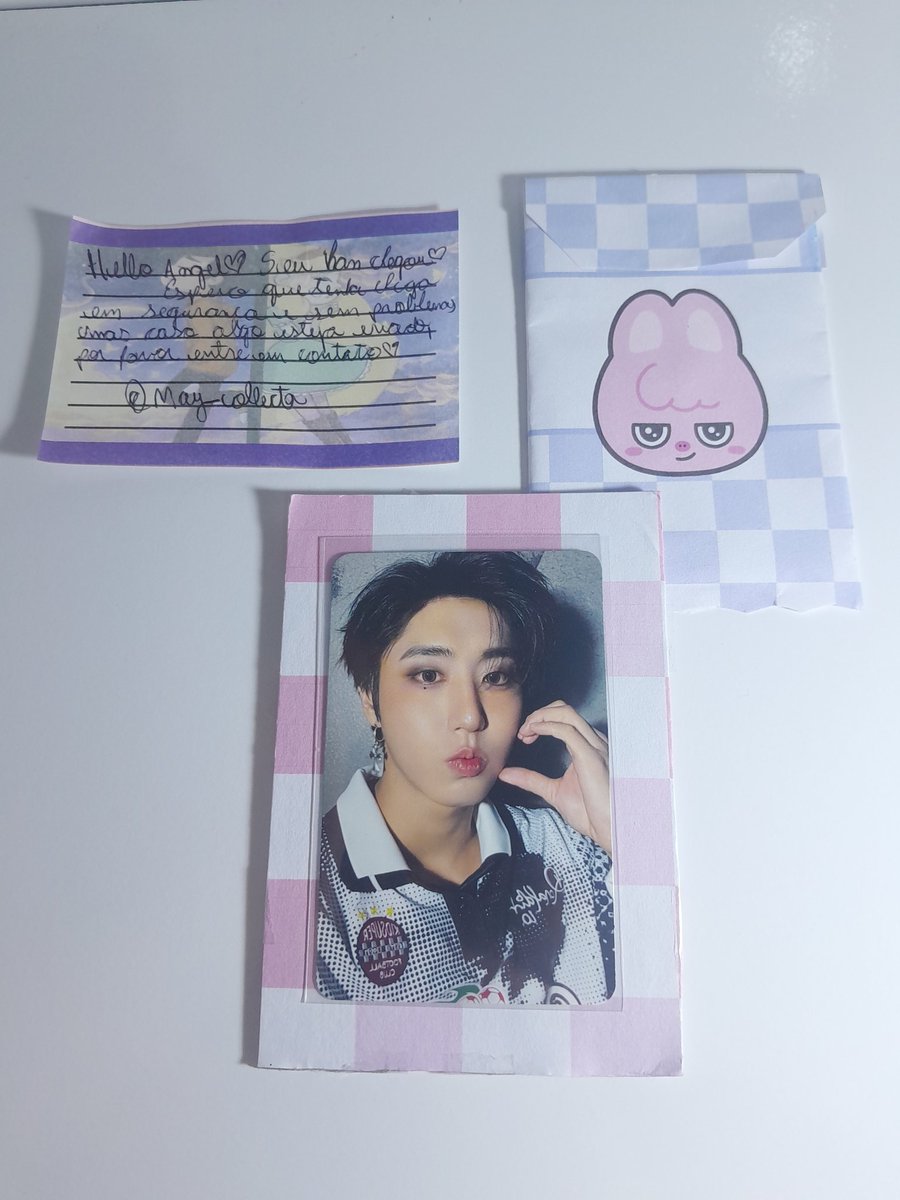 jonejpeg's tweet photo. — 《#j1mail》 𖦹๋࣭⭑

Feedback positivo para @May_collector  por ter organizado muito bem a ceg desse card e por ter realizado o envio do card com muito cuidado. Chegou bem embalado e com vários brindes, obrigadaa ♡ https://t.co/ngldUUf17R