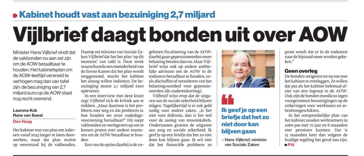 Who's next ? De ouderen zijn het volgende slachtoffer van D66.